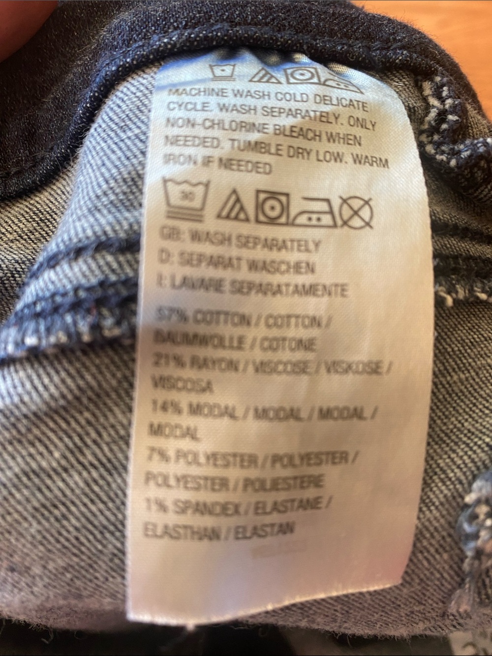Belle by Kim Gravel Dark Blue Bootcut Jeans with Frayed Hem-12 - Picture 6 of 13